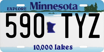 MN license plate 590TYZ