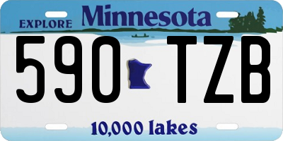MN license plate 590TZB