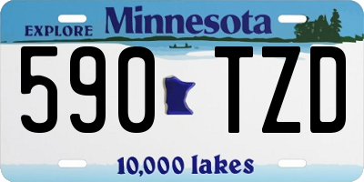 MN license plate 590TZD