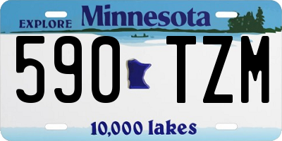 MN license plate 590TZM