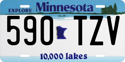 MN license plate 590TZV