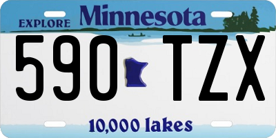 MN license plate 590TZX