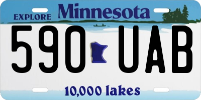 MN license plate 590UAB