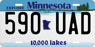 MN license plate 590UAD