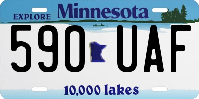 MN license plate 590UAF