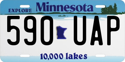 MN license plate 590UAP