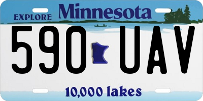 MN license plate 590UAV