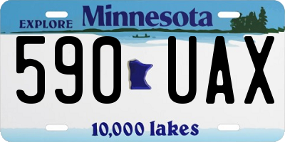 MN license plate 590UAX
