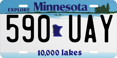 MN license plate 590UAY