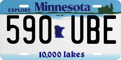 MN license plate 590UBE