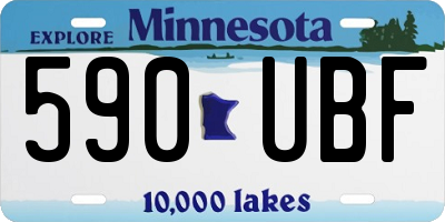 MN license plate 590UBF