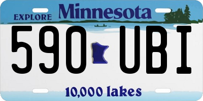 MN license plate 590UBI