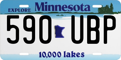 MN license plate 590UBP