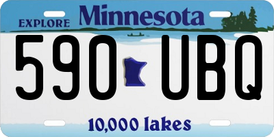 MN license plate 590UBQ