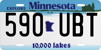 MN license plate 590UBT