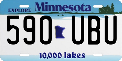MN license plate 590UBU