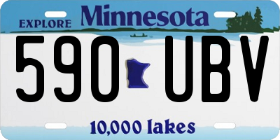 MN license plate 590UBV