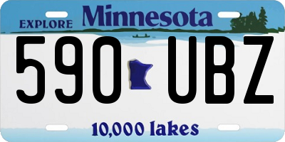 MN license plate 590UBZ
