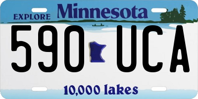 MN license plate 590UCA