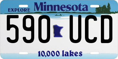 MN license plate 590UCD