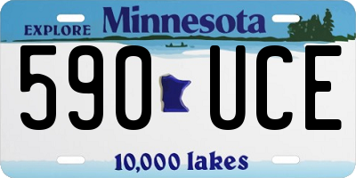 MN license plate 590UCE