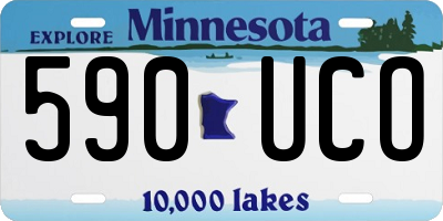 MN license plate 590UCO
