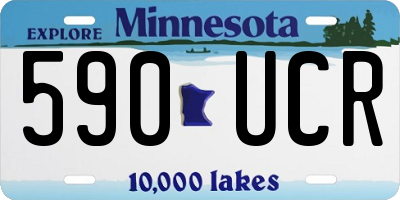 MN license plate 590UCR