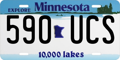 MN license plate 590UCS