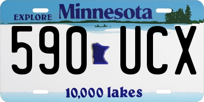 MN license plate 590UCX