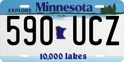 MN license plate 590UCZ