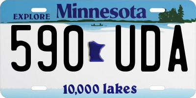 MN license plate 590UDA
