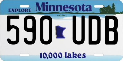 MN license plate 590UDB