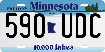 MN license plate 590UDC
