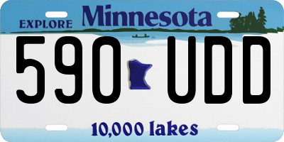 MN license plate 590UDD