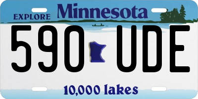MN license plate 590UDE