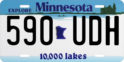 MN license plate 590UDH