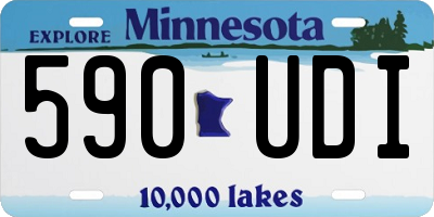 MN license plate 590UDI