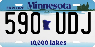 MN license plate 590UDJ