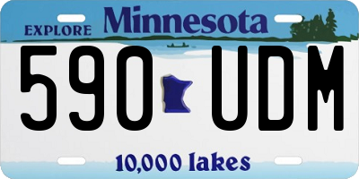 MN license plate 590UDM
