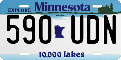 MN license plate 590UDN