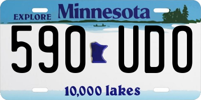 MN license plate 590UDO