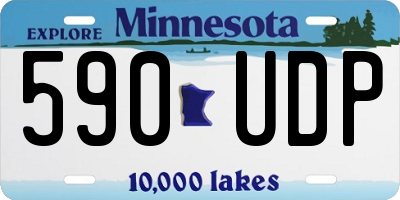 MN license plate 590UDP