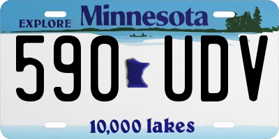 MN license plate 590UDV