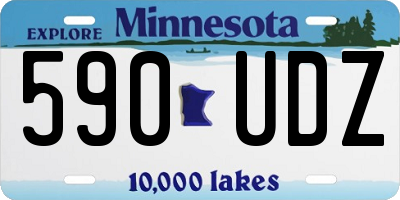 MN license plate 590UDZ