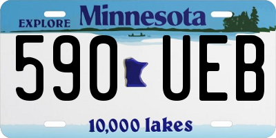 MN license plate 590UEB