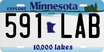 MN license plate 591LAB