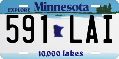 MN license plate 591LAI