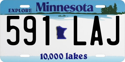 MN license plate 591LAJ