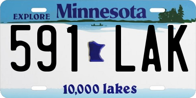 MN license plate 591LAK