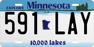 MN license plate 591LAY
